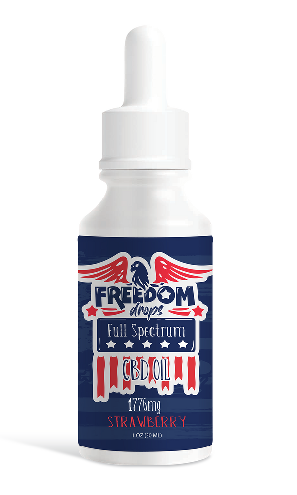 FULL SPECTRUM TINCTURE / FREEDOM DROPS / STRAWBERRY 1776mg