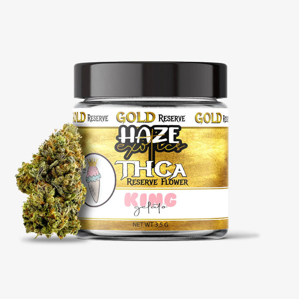 THC-A FLOWER / KING GELATO / HAZE EXOTICS GOLD RESERVE