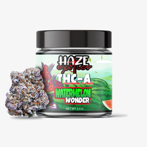 haze exotics thc-a flower watermelon wonder 3.5 gram jar