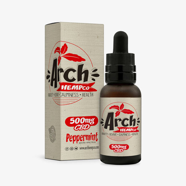arch hempco broad spectrum tincture peppermint 500 milligrams